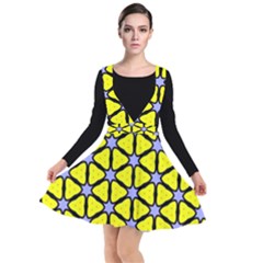 Pattern Modern Colorful Bright Plunge Pinafore Dress