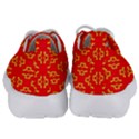 Red Background Yellow Shapes Kids  Lightweight Sports Shoes View4