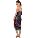 Art Abstract Colorful Abstract Art Waist Tie Cover Up Chiffon Dress View2