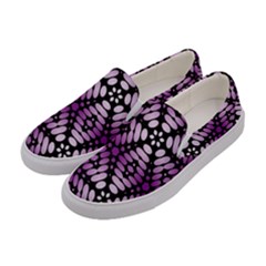 Pattern Purple Seamless Design Women s Canvas Slip Ons
