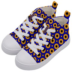 Pattern Circle Seamless Texture Kids  Mid-top Canvas Sneakers by Simbadda