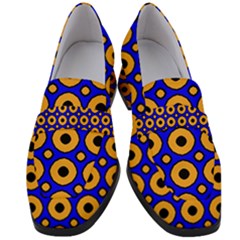 Pattern Circle Seamless Texture Women s Chunky Heel Loafers by Simbadda