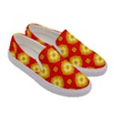 Sun Pattern Texture Seamless Women s Canvas Slip Ons View3