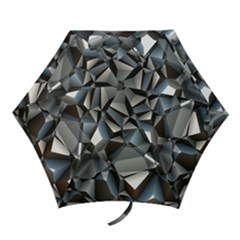 Triangles Polygon Color Silver Uni Mini Folding Umbrellas by Simbadda