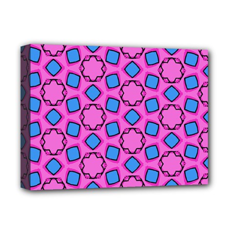 Pattern Pink Stars Texture Seamless Deluxe Canvas 16  X 12  (stretched)  by Simbadda