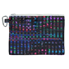 Stripes Background Black Colorful Canvas Cosmetic Bag (xl) by Simbadda