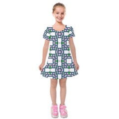 Backgrounds Texture Modern Pattern Kids  Short Sleeve Velvet Dress