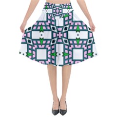 Backgrounds Texture Modern Pattern Flared Midi Skirt by Simbadda