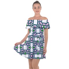 Backgrounds Texture Modern Pattern Off Shoulder Velour Dress by Simbadda