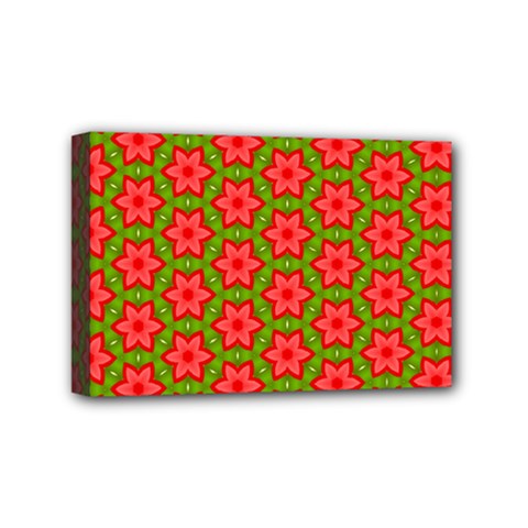 Pattern Flower Texture Seamless Mini Canvas 6  X 4  (stretched) by Simbadda