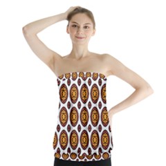 Pattern Fall Color White Background Strapless Top by Simbadda
