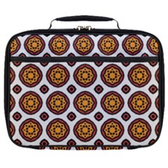 Pattern Fall Color White Background Full Print Lunch Bag by Simbadda
