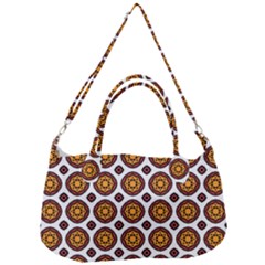 Pattern Fall Color White Background Removal Strap Handbag by Simbadda