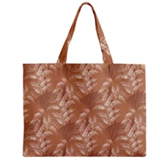 Scrapbook Leaves Decorative Zipper Mini Tote Bag by Simbadda