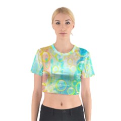 Bubbles Blue Floating Air Cotton Crop Top by Simbadda