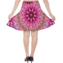 Flower Mandala Art Pink Abstract Velvet High Waist Skirt View2