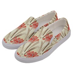 Flower Flora Leaf Wallpaper Men s Canvas Slip Ons by Simbadda