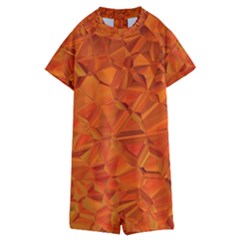 Low Poly Polygons Triangles Kids  Boyleg Half Suit Swimwear by Simbadda