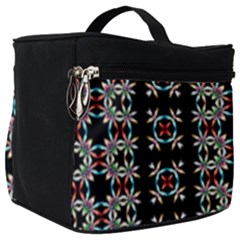 Pattern Black Background Texture Art Make Up Travel Bag (big) by Simbadda
