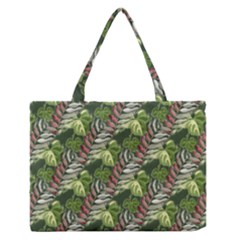 Leaves Seamless Pattern Design Zipper Medium Tote Bag by Simbadda