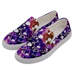 Paint Texture Purple Watercolor Men s Canvas Slip Ons by Simbadda