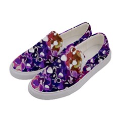 Paint Texture Purple Watercolor Women s Canvas Slip Ons by Simbadda