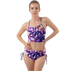 Paint Texture Purple Watercolor Mini Tank Bikini Set