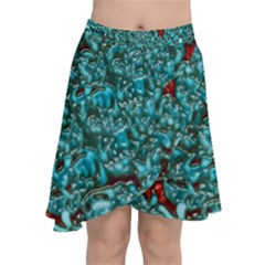 Background Organic Pattern Alie Chiffon Wrap Front Skirt