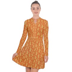 Halloween Background Long Sleeve Panel Dress by Simbadda