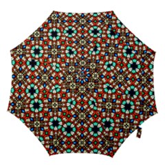 Stained Glass Pattern Texture Face Hook Handle Umbrellas (medium) by Simbadda