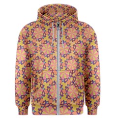 Pattern Decoration Abstract Flower Men s Zipper Hoodie by Simbadda