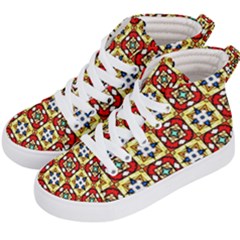 Church Pattern Church Texture Kids  Hi-top Skate Sneakers by Simbadda