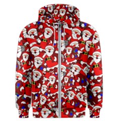 Nicholas Santa Christmas Pattern Men s Zipper Hoodie
