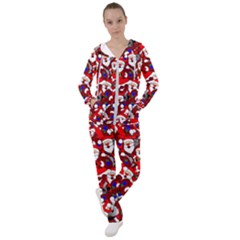 Nicholas Santa Christmas Pattern Women s Tracksuit