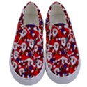 Nicholas Santa Christmas Pattern Kids  Canvas Slip Ons View1