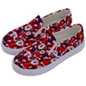 Nicholas Santa Christmas Pattern Kids  Canvas Slip Ons View2