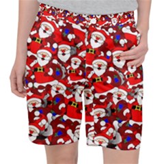 Nicholas Santa Christmas Pattern Pocket Shorts