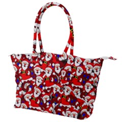 Nicholas Santa Christmas Pattern Canvas Shoulder Bag by Simbadda