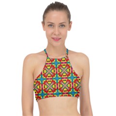 Seamless Pattern Tile Tileable Racer Front Bikini Top by Simbadda