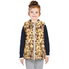 Pattern Fabric Shape Abstract Kids  Hooded Puffer Vest