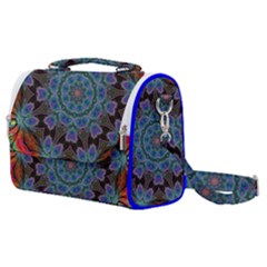 Abstract Art Blue Orange Satchel Shoulder Bag by Simbadda