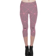 Triangle Background Abstract Capri Leggings  by Simbadda