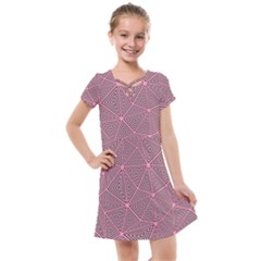 Triangle Background Abstract Kids  Cross Web Dress by Simbadda