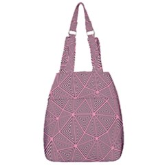 Triangle Background Abstract Center Zip Backpack by Simbadda