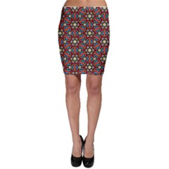 Pattern Stained Glass Church Bodycon Skirt by Simbadda
