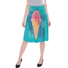 Vector Ice Midi Beach Skirt by Bajindul