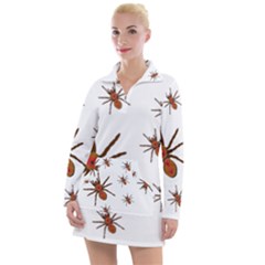 Insect Spider Wildlife Women s Long Sleeve Casual Dress by Mariart