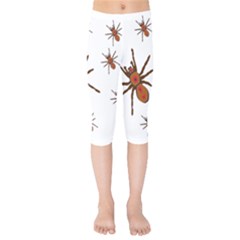 Insect Spider Wildlife Kids  Capri Leggings  by Mariart