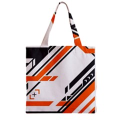 Abstract Art Pattern Zipper Grocery Tote Bag