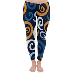 Colorful Curves Pattern Classic Winter Leggings by Vaneshart